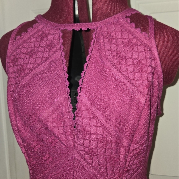 Free People Magenta Missed Connections Halter Mini Dress - Picture 4 of 15